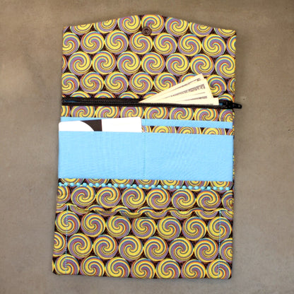 Wallet, Foldable, multi-colored fabric