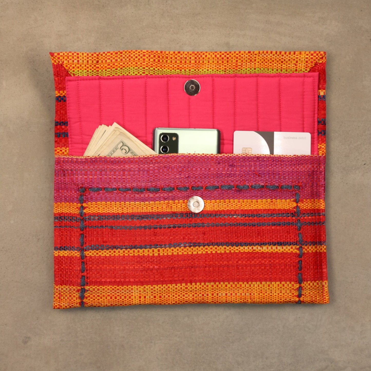 Clutch purse, Placemat, Fiesta Stripe