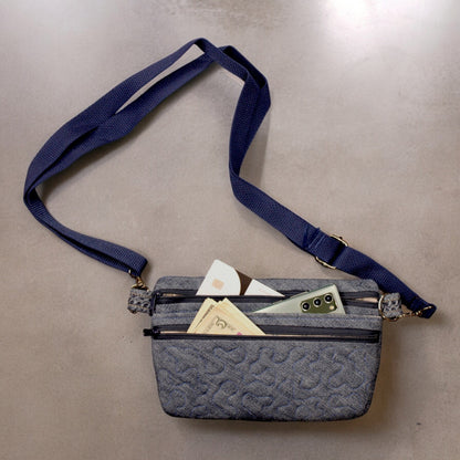 Crossbody Belt Bag, Denim