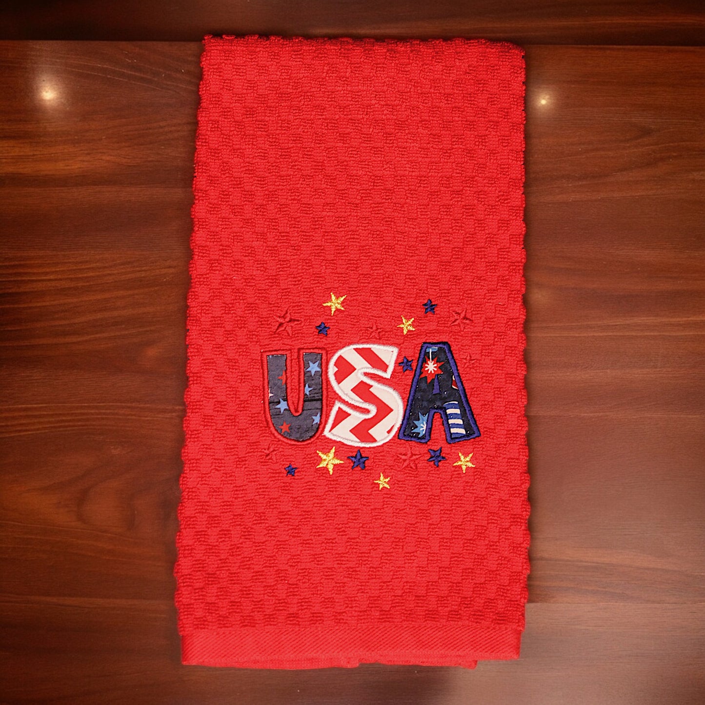 Kitchen Towel, Embroidered, Patriotic, USA