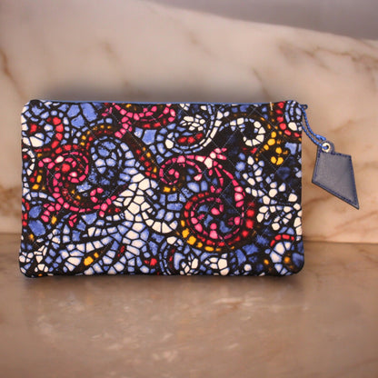 Zippered bag, Stained glass print, Medium